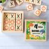Juego 3 en raya personalizado con grabación "Dinosaurios" Detalles invitados cumpleaños - Juegos personalizados de cumpleaños