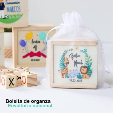 Juego 3 en raya personalizado con grabación " Valentina" Detalles invitados bautizo - Inicio