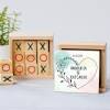 Juego 3 en raya personalizado con pegatina "Corazón" Detalles invitados boda - Juegos personalizados de boda