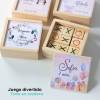 Juego 3 en raya personalizado con pegatina "Selva" Detalles invitados boda - Juegos personalizados de boda