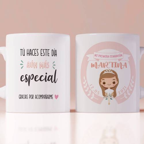 Taza primera comunión personalizada de niña para invitados - Inicio