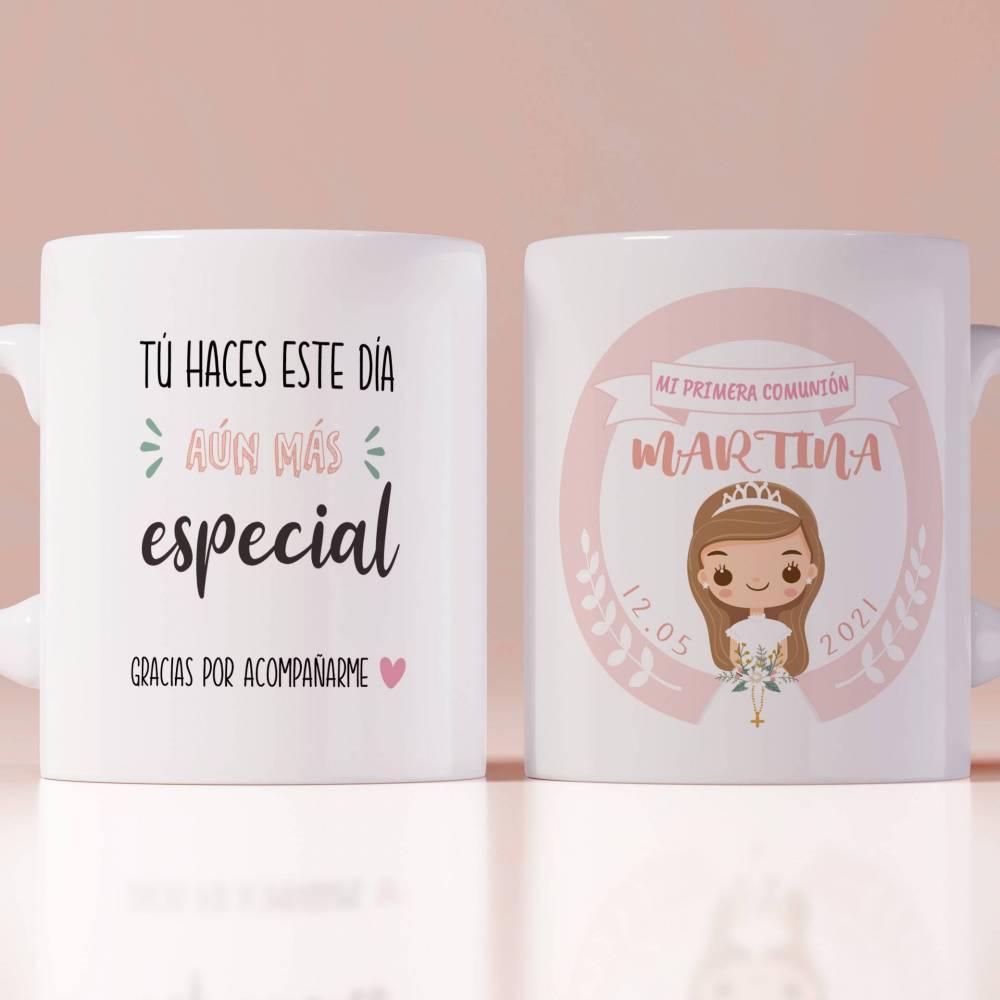 Taza primera comunión personalizada de niña para invitados - Inicio