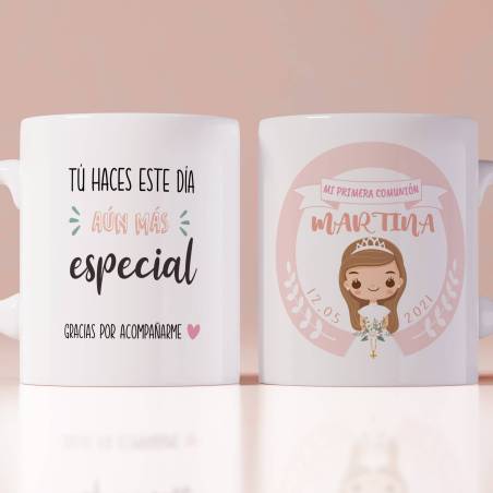 Taza primera comunión personalizada de niña para invitados - Inicio