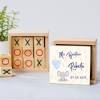 Juego 3 en raya personalizado con pegatina "Elefante Niño" Detalles invitados bautizo - Juegos personalizados de bautizo