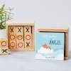 Juego 3 en raya personalizado con pegatina "Nube" Detalles invitados bautizo - Juegos personalizados de bautizo