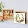 Juego 3 en raya personalizado con pegatina "Selva" Detalles invitados bautizo - Juegos personalizados de bautizo