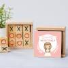 Juego 3 en raya personalizado con pegatina "Martina Rosa" Detalles invitados comunión - Juegos personalizados de comunión