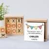 Juego 3 en raya personalizado con pegatina "Guirnalda" Detalles invitados cumpleaños - Juegos personalizados de cumpleaños
