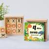 Juego 3 en raya personalizado con pegatina "Dinosaurios" Detalles invitados cumpleaños - Juegos personalizados de cumpleaños
