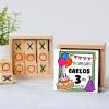 Juego 3 en raya personalizado con pegatina "Marco" Detalles invitados cumpleaños - Juegos personalizados de cumpleaños