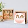 Juego 3 en raya personalizado con pegatina "Gemelas" Detalles invitados comunión - Juegos personalizados de comunión