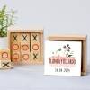 Juego 3 en raya personalizado con pegatina "Prado" Detalles invitados boda - Juegos personalizados de boda