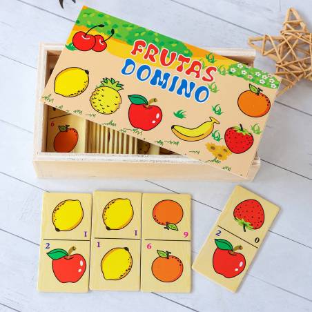 Domino infantil madera con dibujos para niños - Detalles Boda Niños