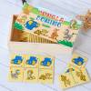 Domino infantil madera con dibujos para niños - Detalles Boda Niños