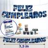 Guirnalda Feliz Cumpleaños Espacial, Diseño Galaxia con Astronautas y Planetas - Decoración Cumpleaños