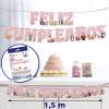 Guirnalda Feliz Cumpleaños Unicornio Rosa - Decoración Cumpleaños