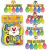 Cartel Feliz Cumpleaños con Globos y Payasos - Decoración Cumpleaños