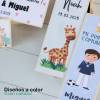 Dominó personalizado con pegatina "Selva" Bautizo - Juegos personalizados de bautizo