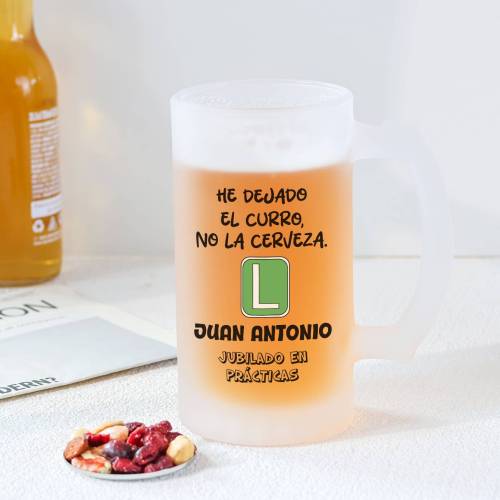 Jarra de cerveza personalizada "Jubilado en prácticas" Regalos personalizados de jubilación - Inicio
