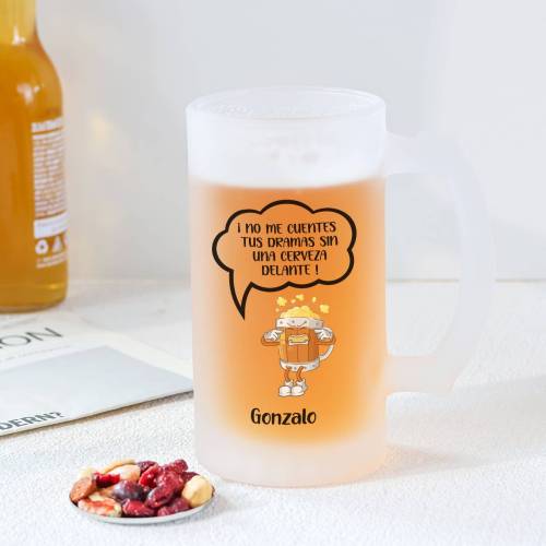 Jarra de cerveza personalizada "No me cuentes" Regalos personalizados - Regalos personalizables cumpleaños