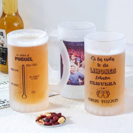 Jarra de cerveza personalizada "Modelo cumplir años" Regalo de cumpleaños - Regalos personalizables cumpleaños