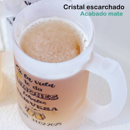 Jarra de cerveza personalizada "Modelo cumplir años" Regalo de cumpleaños - Regalos personalizables cumpleaños