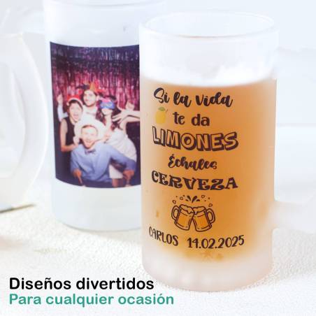 Jarra de cerveza personalizada "Modelo cumplir años" Regalo de cumpleaños - Regalos personalizables cumpleaños