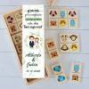 Dominó de animales personalizado con pegatina "Novios" Detalles de boda - Juegos personalizados de boda