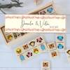 Dominó de animales personalizado con pegatina "Guirnalda" Detalles de boda - Juegos personalizados de boda