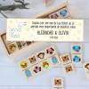 Dominó de animales personalizado con pegatina "Fichas" Detalles de boda - Juegos personalizados de boda