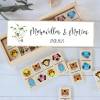 Dominó de animales personalizado con pegatina "Ramas" Detalles de boda - Juegos personalizados de boda