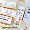 Dominó de animales personalizado con pegatina "Amapola" Detalles de boda - Juegos personalizados de boda