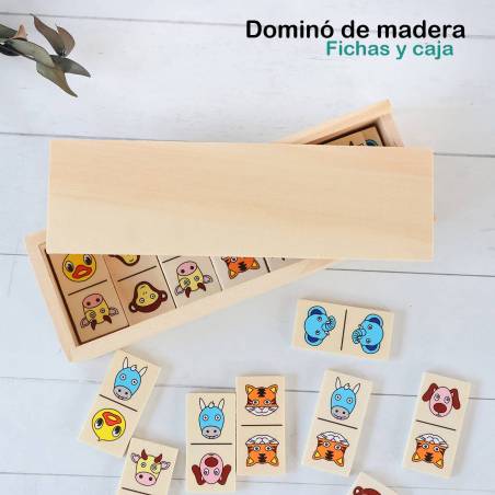 Dominó de animales personalizado con pegatina "Amapola" Detalles de boda - Juegos personalizados de boda