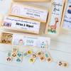 Dominó de animales personalizado con pegatina "Amapola" Detalles de boda - Juegos personalizados de boda