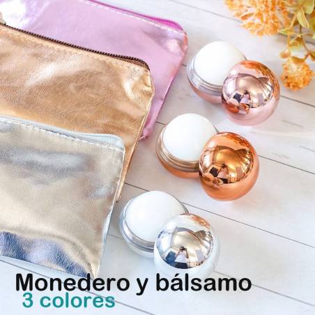 Set monedero y bálsamo labial Recuerdo invitados comunión - Inicio