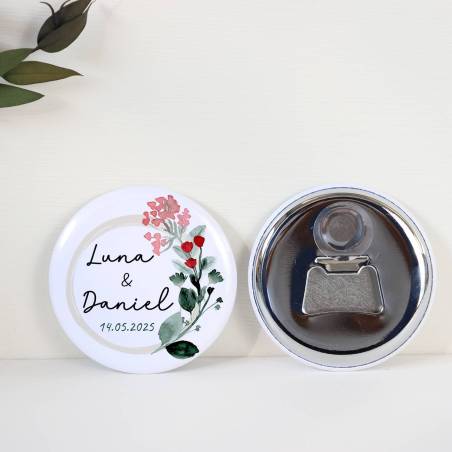 Abridor con imán personalizado "Amor" detalles boda - Abridor Imán Personalizado Boda
