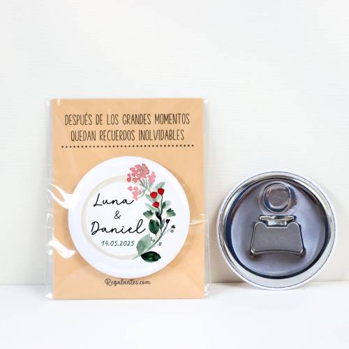 Abridor con imán personalizado "Amor" detalles boda - Abridor Imán Personalizado Boda