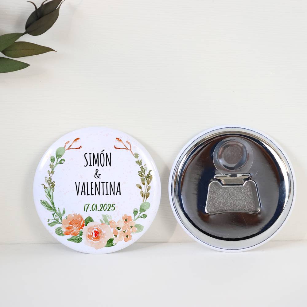 Abridor con imán personalizado "Macedonia" detalles boda - Abridor Imán Personalizado Boda