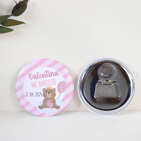 Abridor con imán personalizado "Valentina" detalles bautizo - Abridor Imán Personalizado Bautizo