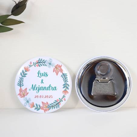 Abridor con imán personalizado "Summer" detalles boda - Abridor Imán Personalizado Boda