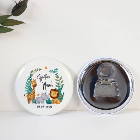 Abridor con imán personalizado "Selva" detalles bautizo - Abridor Imán Personalizado Bautizo