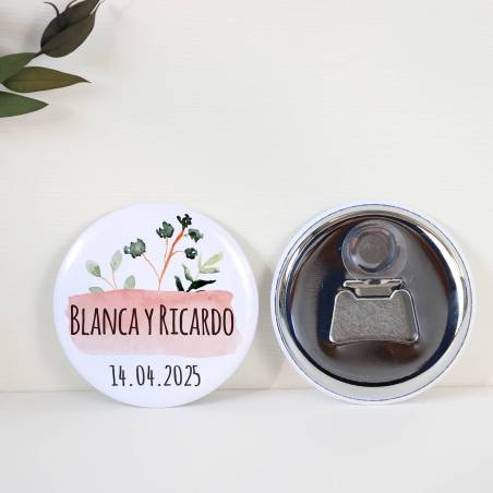 Abridor con imán personalizado "Prado" detalles boda - Abridor Imán Personalizado Boda