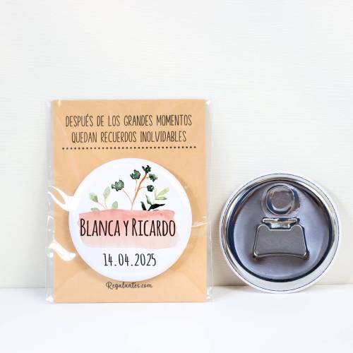Abridor con imán personalizado "Prado" detalles boda - Abridor Imán Personalizado Boda