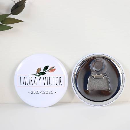 Abridor con imán personalizado "Ocaso" detalles boda - Abridor Imán Personalizado Boda