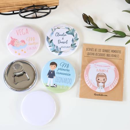 Abridor con imán personalizado "Valeria" detalles comunión - Abridor Imán Personalizado Comunión