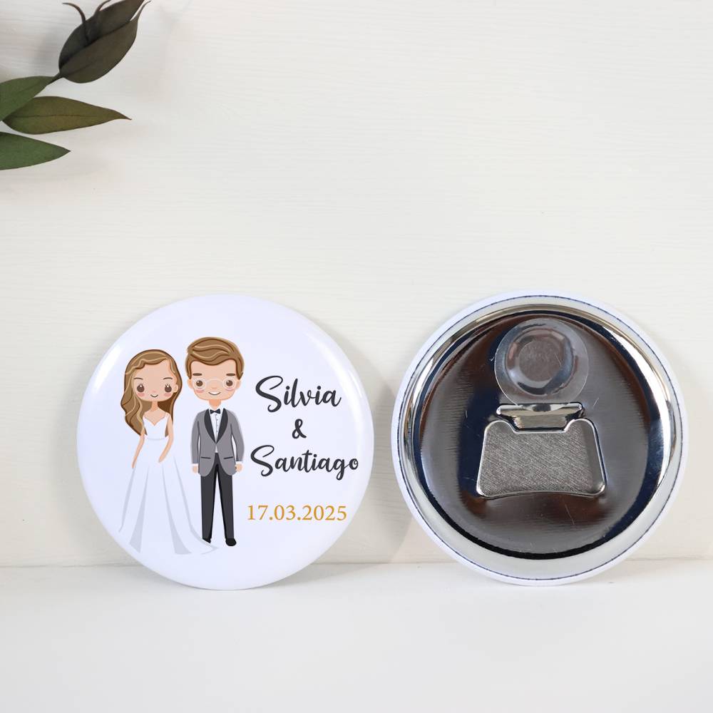 Abridor con imán personalizado "Lemonnade" detalles boda - Abridor Imán Personalizado Boda
