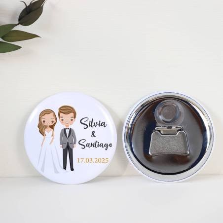 Abridor con imán personalizado "Lemonnade" detalles boda - Abridor Imán Personalizado Boda