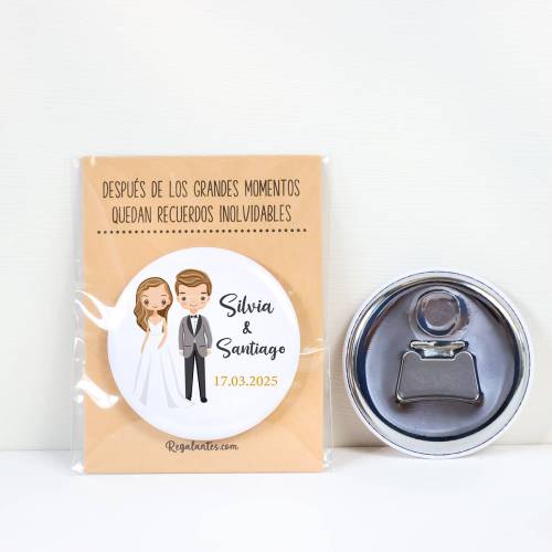 Abridor con imán personalizado "Lemonnade" detalles boda - Abridor Imán Personalizado Boda