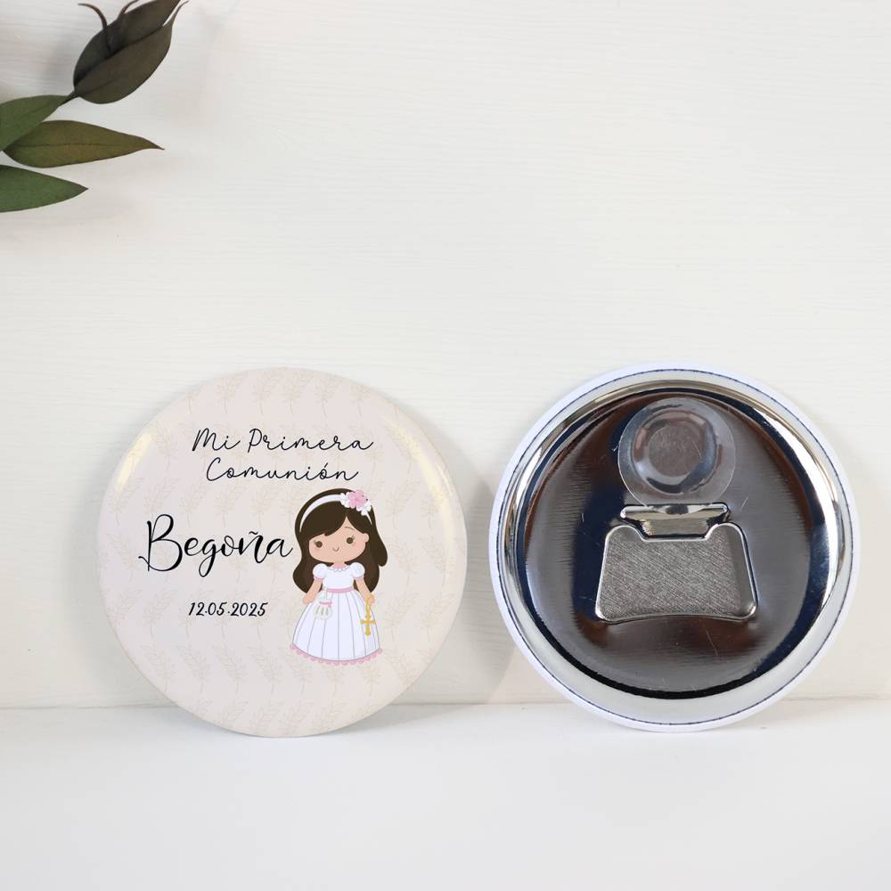 copy of Abridor con imán personalizado "Beige Niña" detalles comunión - Abridor Imán Personalizado Comunión