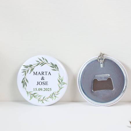 Llavero con abridor personalizado "Sun" Detalles de Boda - Llaveros Abrebotellas Personalizados Boda